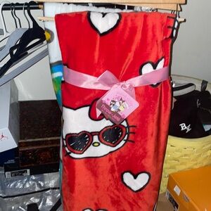 Brand new hello Kitty throw from smoke free pet free home